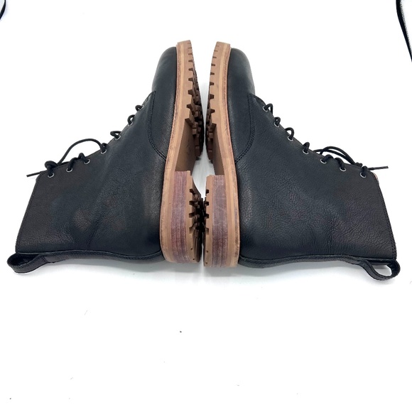 Madewell Women Combat Boot The Clair Leather Lace Up MA979 Black Grunge Punk - Picture 14 of 16